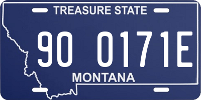 MT license plate 900171E