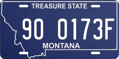 MT license plate 900173F