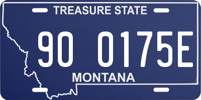 MT license plate 900175E