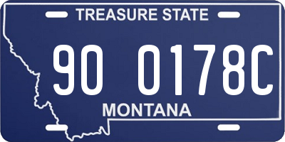 MT license plate 900178C