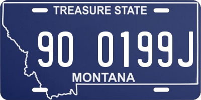 MT license plate 900199J