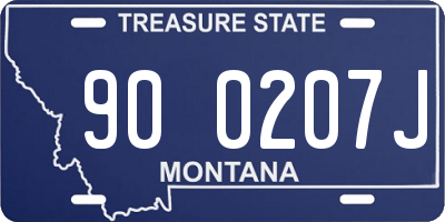 MT license plate 900207J