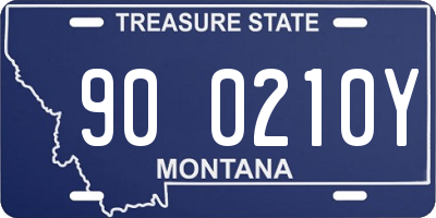 MT license plate 900210Y