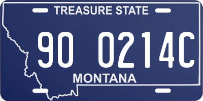MT license plate 900214C