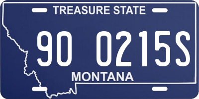MT license plate 900215S