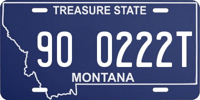 MT license plate 900222T