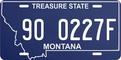 MT license plate 900227F