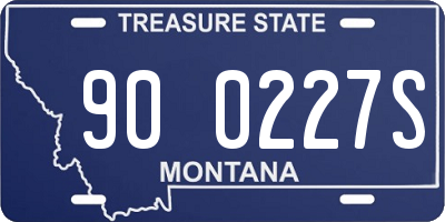 MT license plate 900227S