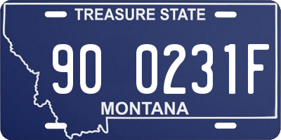 MT license plate 900231F