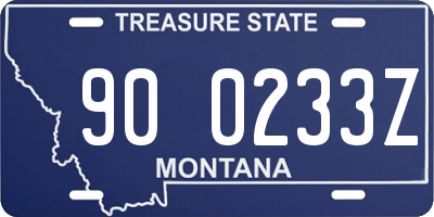 MT license plate 900233Z