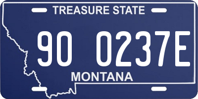 MT license plate 900237E