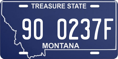 MT license plate 900237F