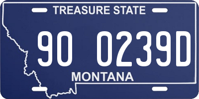 MT license plate 900239D