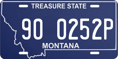 MT license plate 900252P