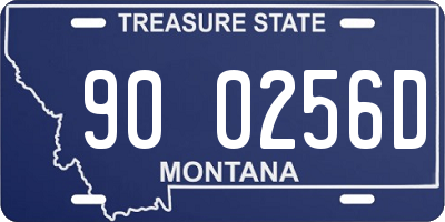 MT license plate 900256D