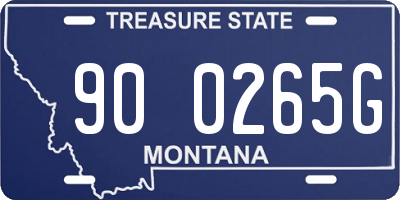 MT license plate 900265G