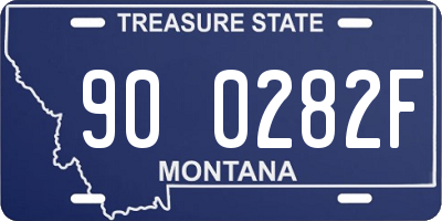 MT license plate 900282F