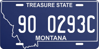 MT license plate 900293C
