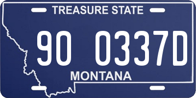 MT license plate 900337D