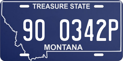 MT license plate 900342P
