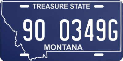 MT license plate 900349G