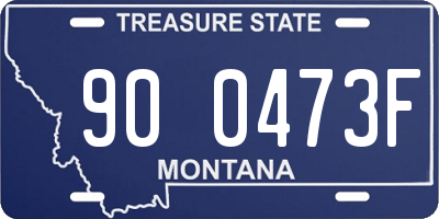MT license plate 900473F