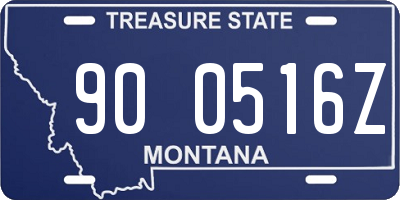 MT license plate 900516Z