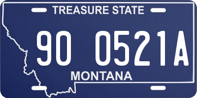 MT license plate 900521A