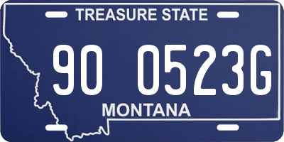 MT license plate 900523G