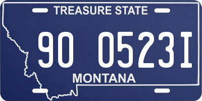 MT license plate 900523I
