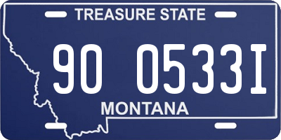 MT license plate 900533I