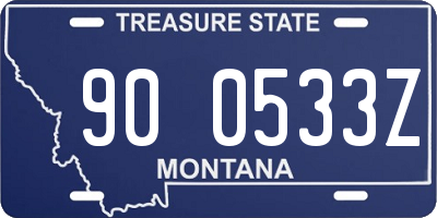 MT license plate 900533Z