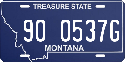 MT license plate 900537G