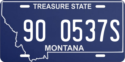 MT license plate 900537S