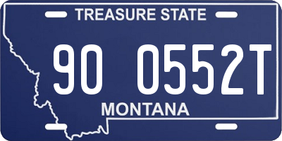 MT license plate 900552T