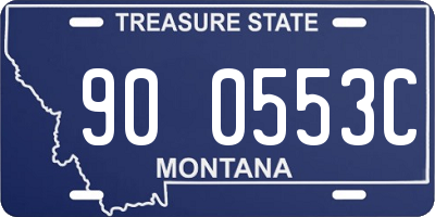 MT license plate 900553C
