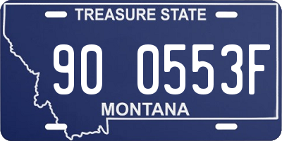 MT license plate 900553F