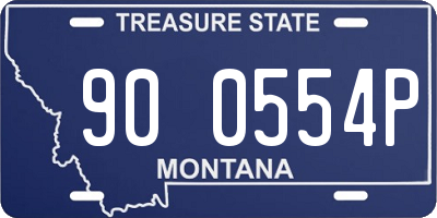 MT license plate 900554P
