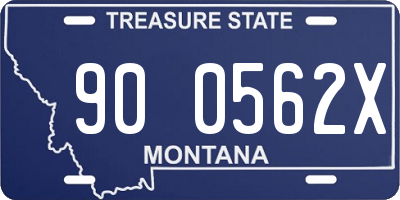MT license plate 900562X