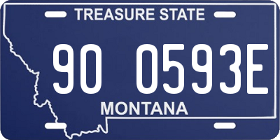 MT license plate 900593E