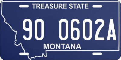 MT license plate 900602A