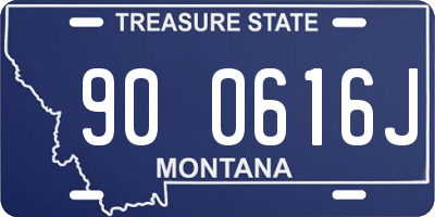 MT license plate 900616J