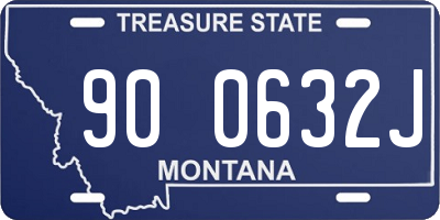 MT license plate 900632J