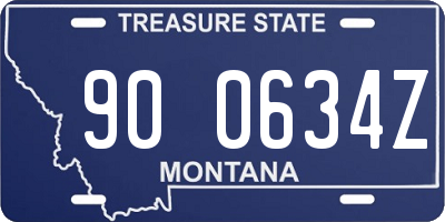 MT license plate 900634Z