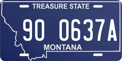 MT license plate 900637A