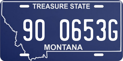 MT license plate 900653G