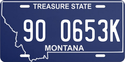 MT license plate 900653K