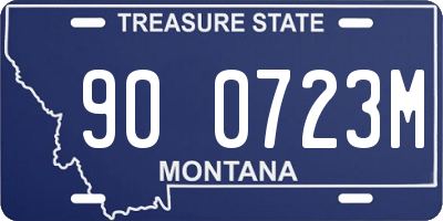MT license plate 900723M