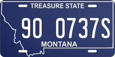 MT license plate 900737S