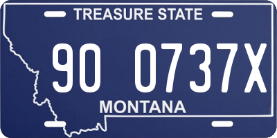 MT license plate 900737X